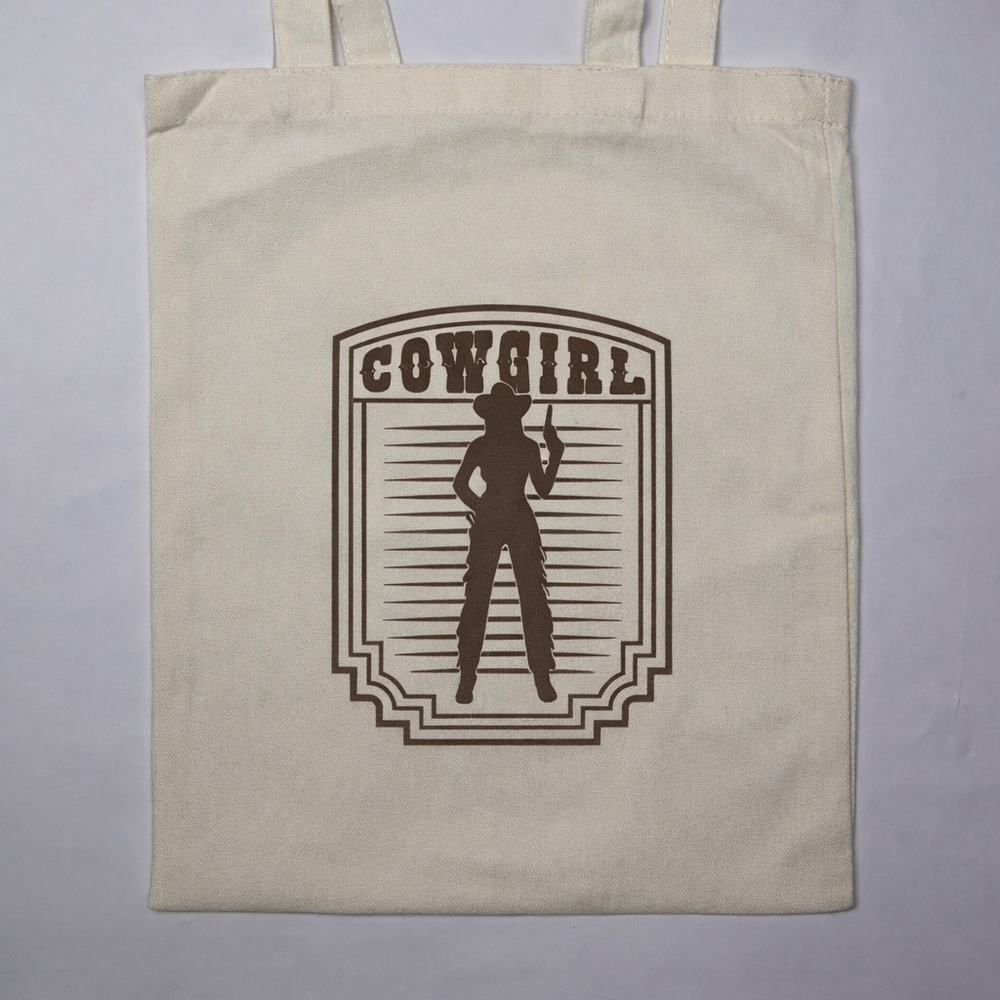 Cowgirl Vintage Canvas Tote‎ Bag Western Retro Aesthetic Market Bag Gift